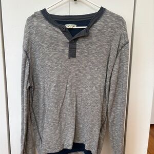 J. Crew Dark Gray Henley Shirt